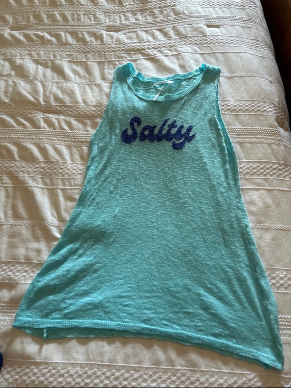 Aqua 'Salty' Tank Top